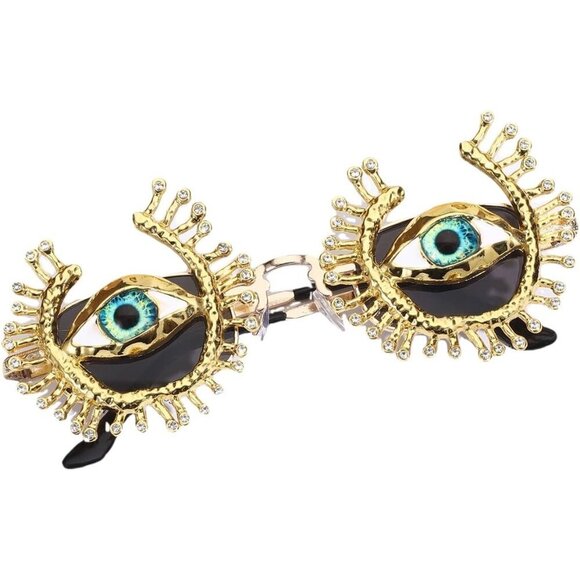 Women\'s Rhinestone Sunglasses UV400 Glitter Party Festival Fashion Accessories